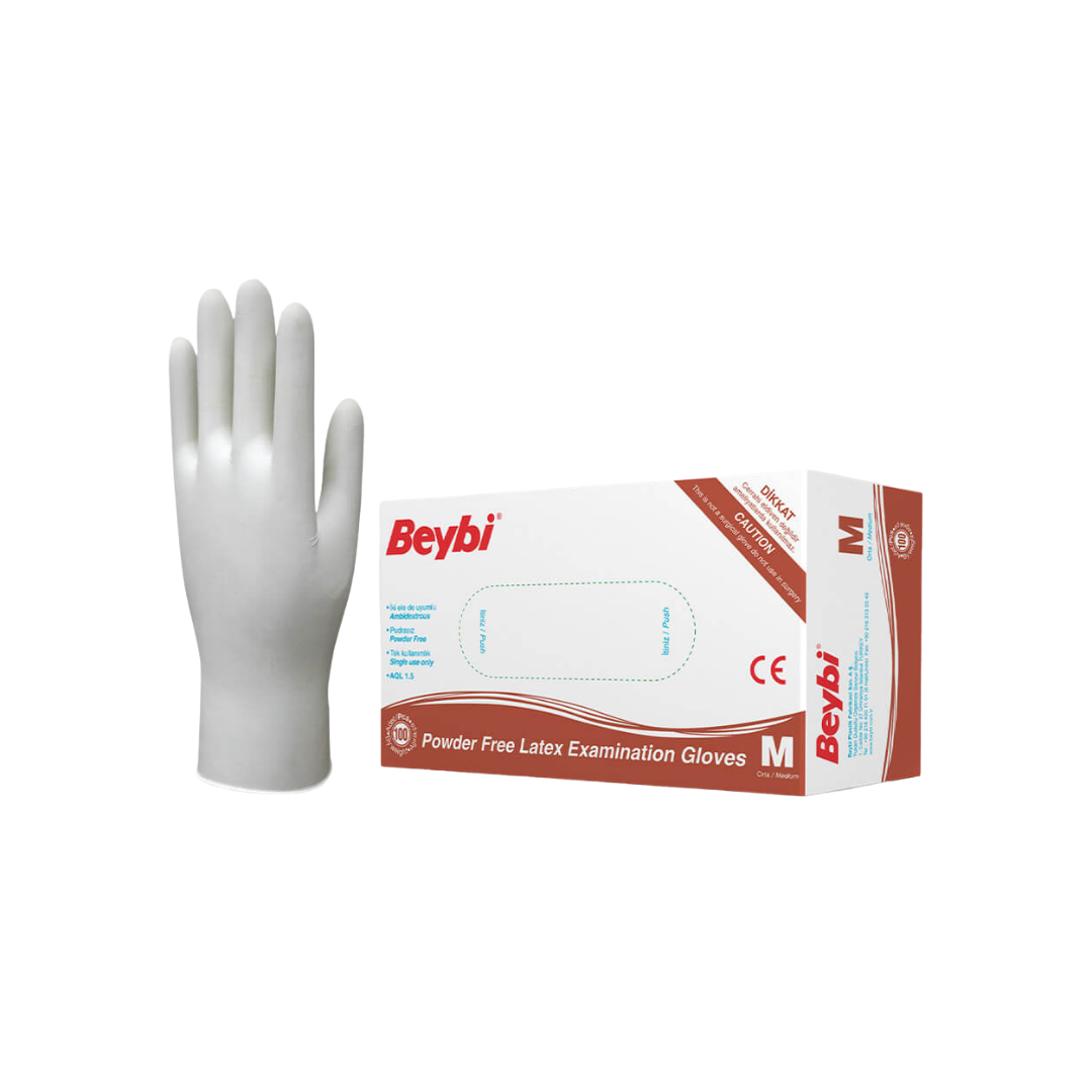 Latex Pudrasız Eldiven Beybi M