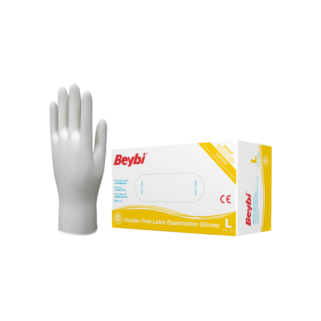 Latex Pudrasız Eldiven Beybi L