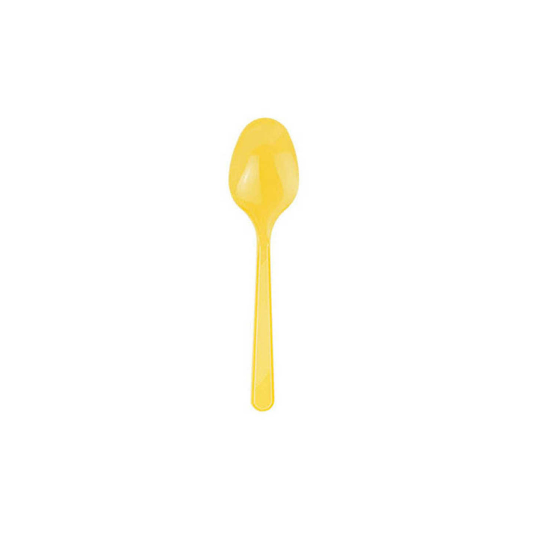 Plastik Kaşık Sarı 25'li