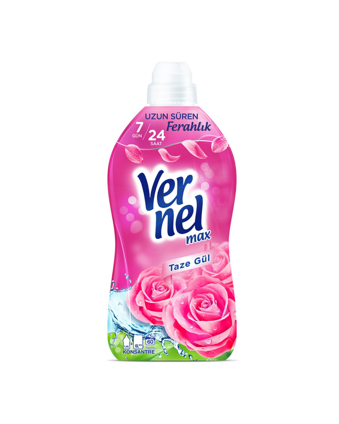 Vernel Max Konsantre Çamaşır Yumuşatıcısı Taze Gül 1440 Ml